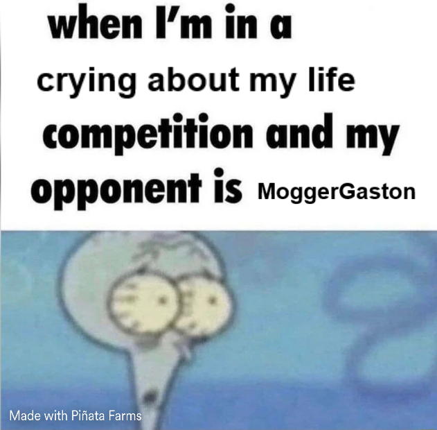 Whe im in a competition and my opponent is Meme