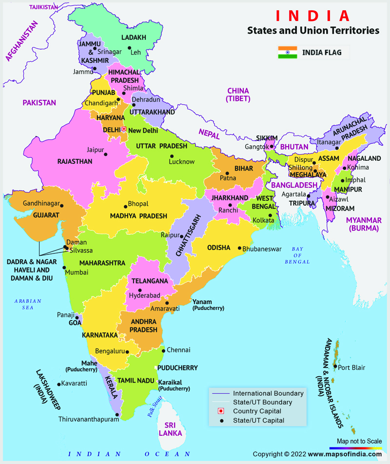 India political map 1 India political map 1