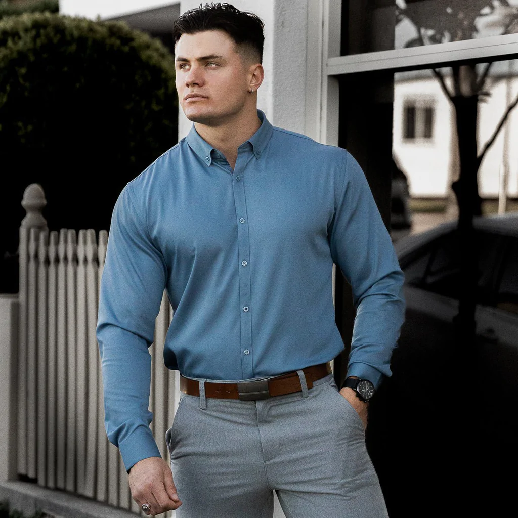 The dress shirt tailored for athletes muscular men and bodybuilders 832000 1024x