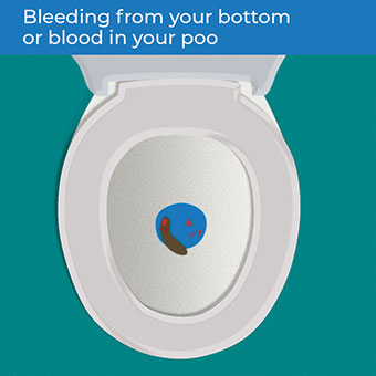 Bowel cancer symptoms blood in poo
