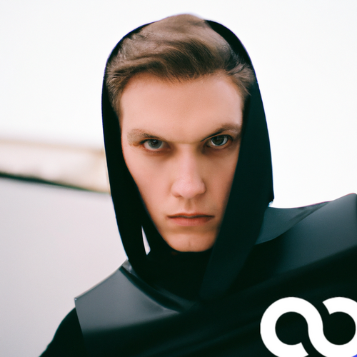 DALLE 2023 02 09 143148   35mm photo of a guy in a black superhero suit with a handsome ang