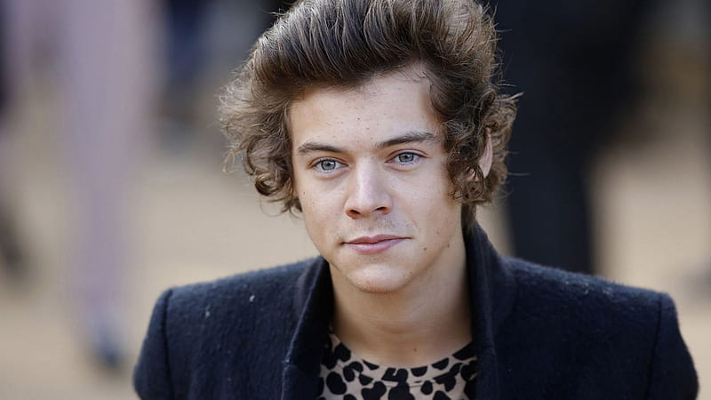 HD wallpaper handsome harry styles in blur background wearing black coat harry styles