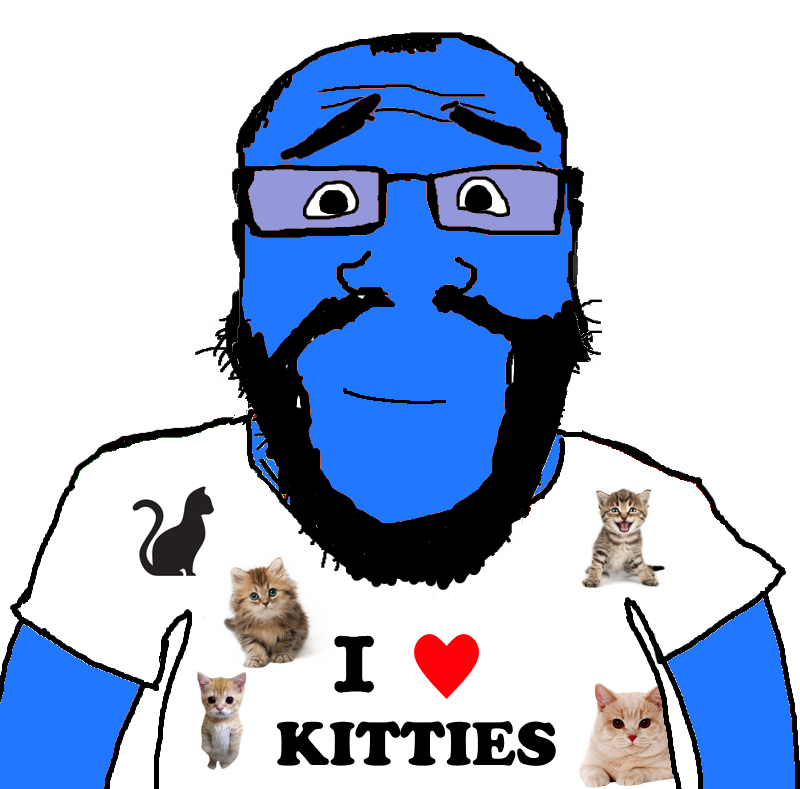 18024 animal arm beard blue skin calm cat closed mouth clothes glasses heart i love smile soyj