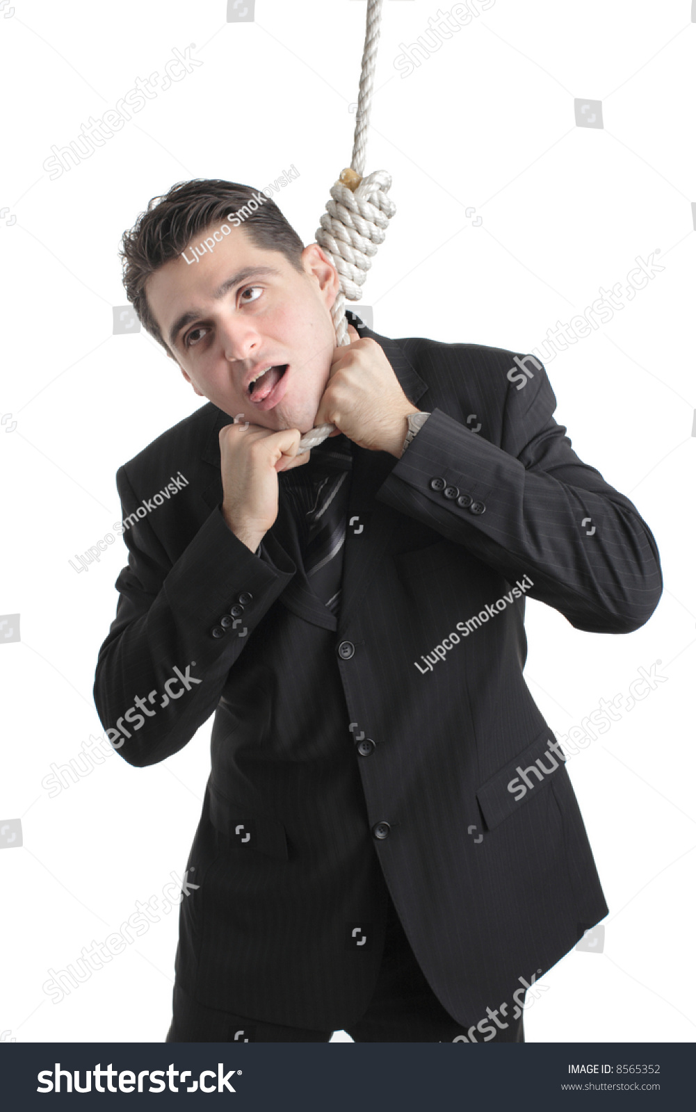 Stock photo person suffocating from being hanged 8565352
