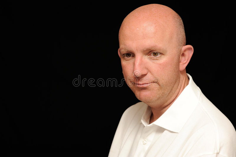 Sad looking bald man 6163227