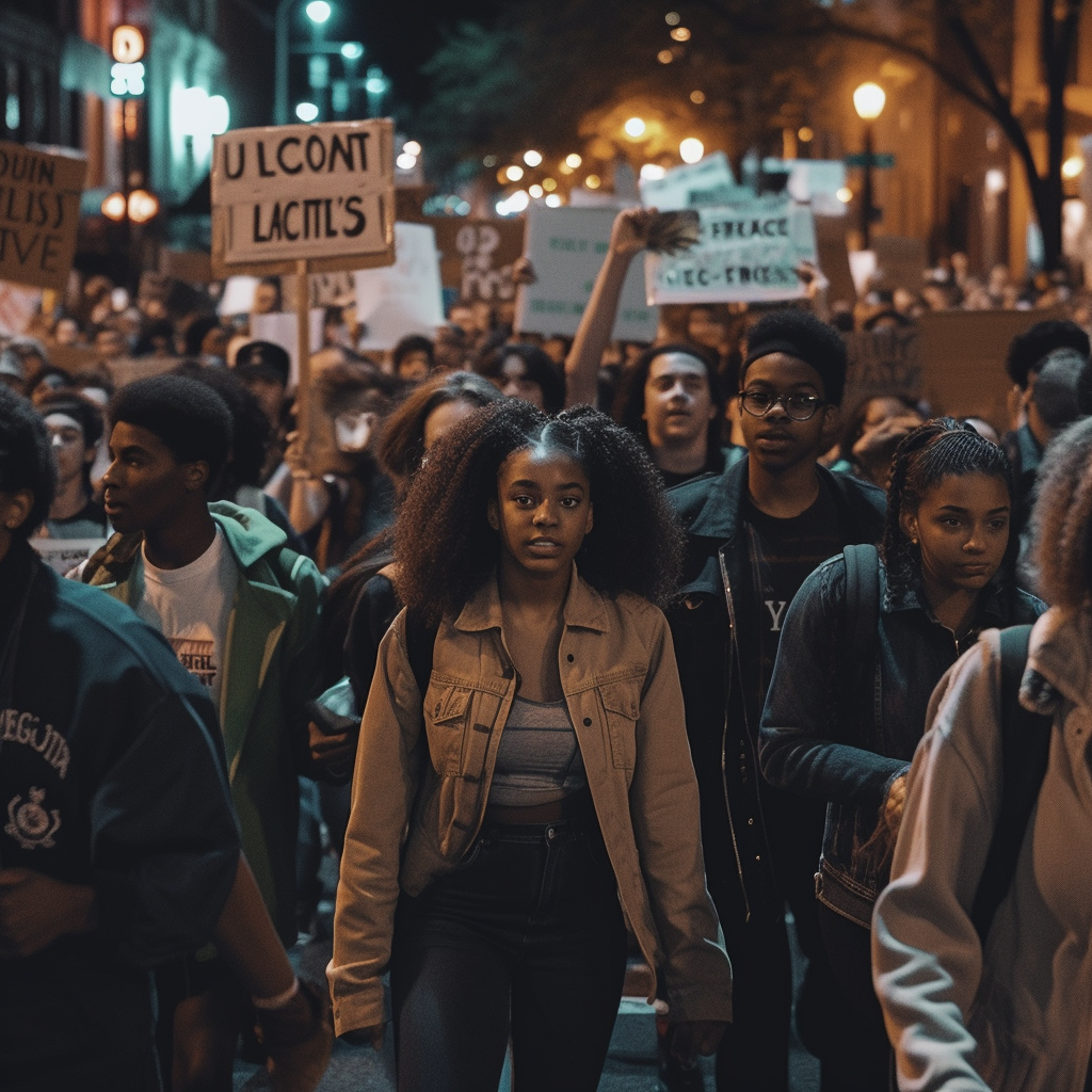 X Black Lives Matter protest cinematic lighting dramatic cr bebf5c33 e103 4ba6 8fe9 e1019e931ab5