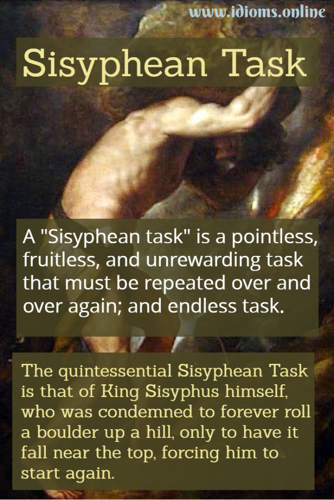 Sisyphean task idiom 683x1024