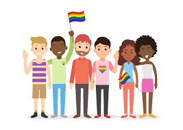 Group of LGBT people in cartoon style 1073503 Vector Art at Vecteezy