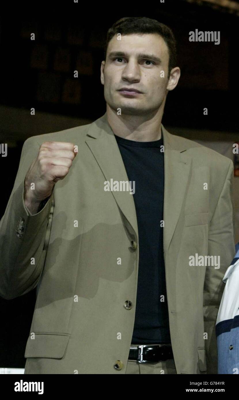 Ukrainian vitali klitschko the challenger for lennox lewis world heavyweight G784YR