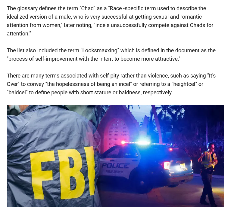Looksmaxxing domestic terrorism Looksmaxxing domestic terrorism