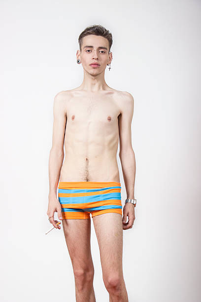 Young man with anorexia nervosa problem