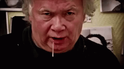 Man drooling