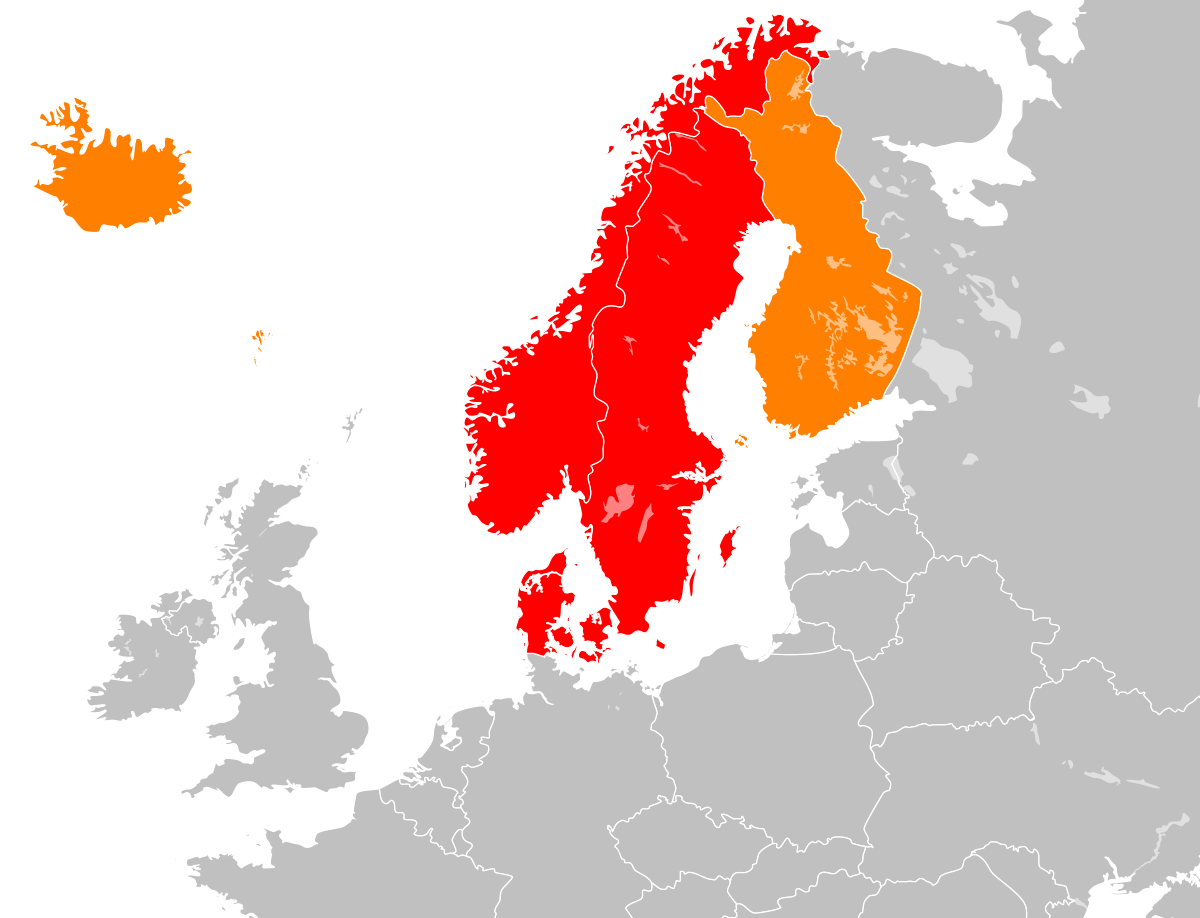 Map of Scandinavia