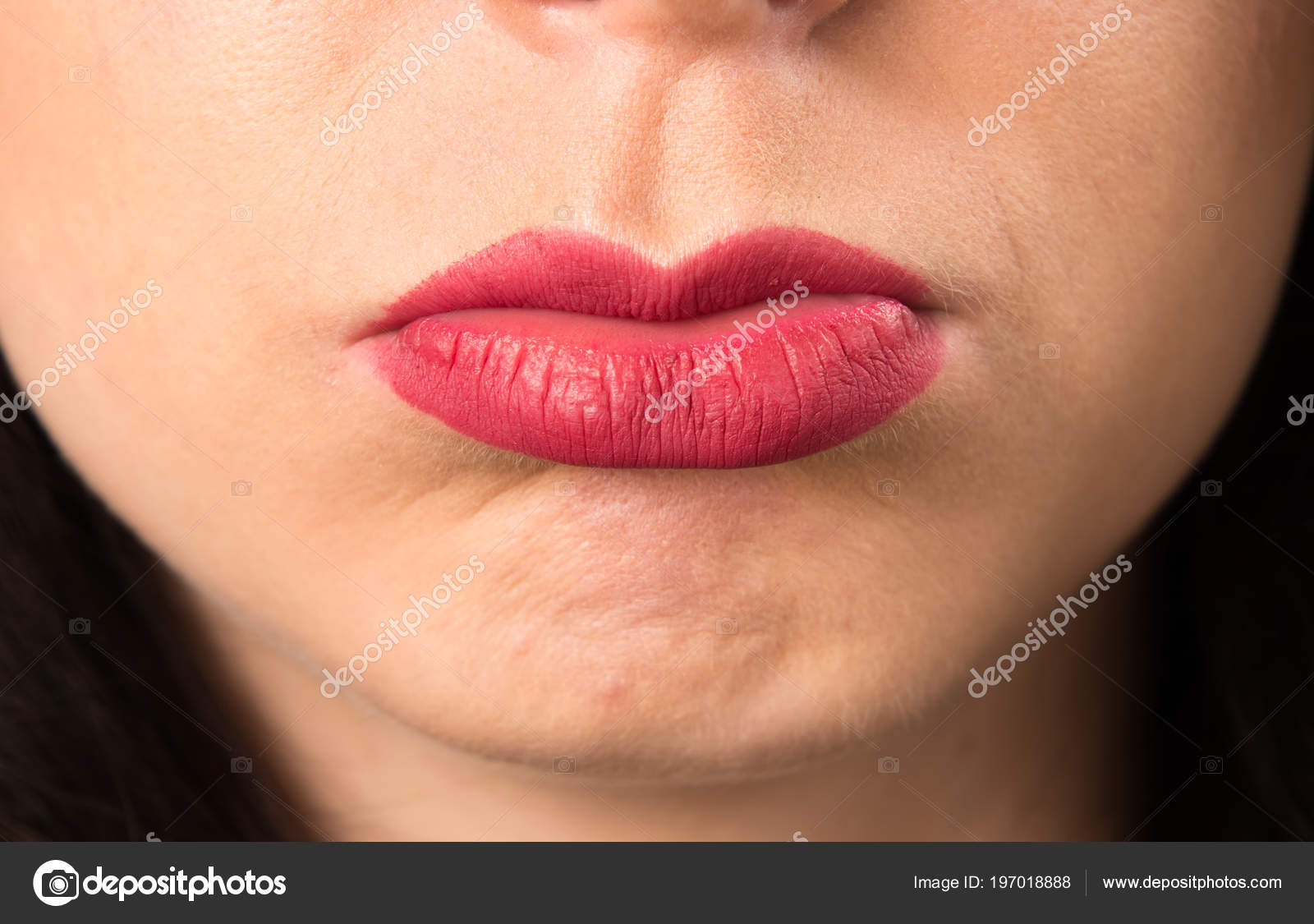 Depositphotos 197018888 stock photo macro close lips sad young