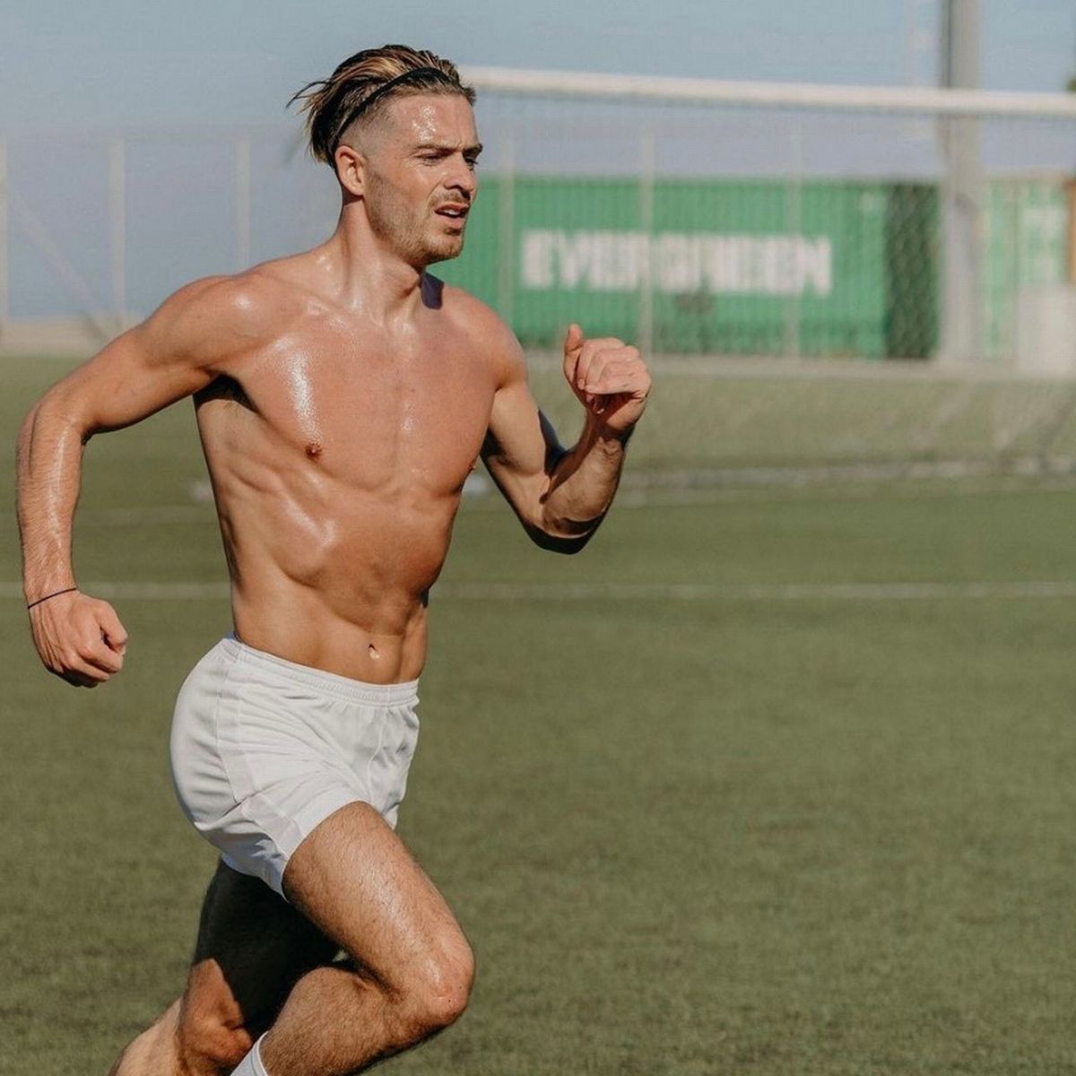 0 Topless Jack Grealish scores screamer in training as Man City star back to work