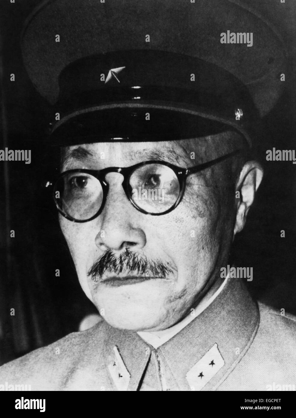 1940s general hideki tojo in uniform chosen prime minister to lead EGCPET 1