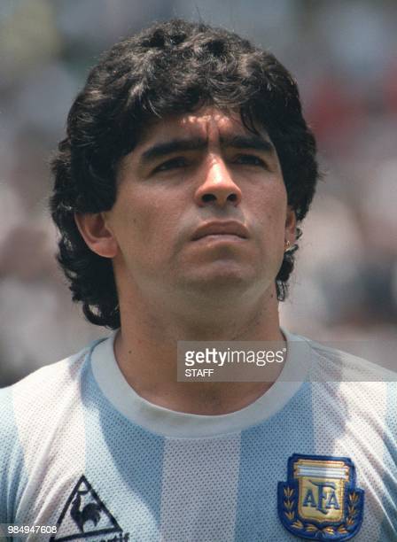 Portrait of argentinian midfielder diego maradona taken 29 june 1986 in mexico city before the