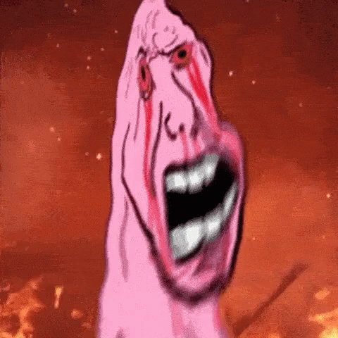Burning wojak pink wojak