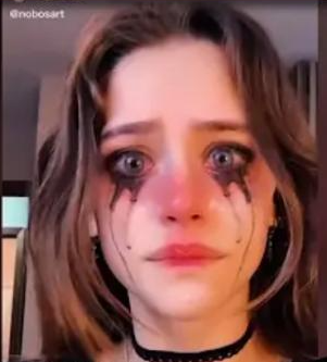 Cute crying girl