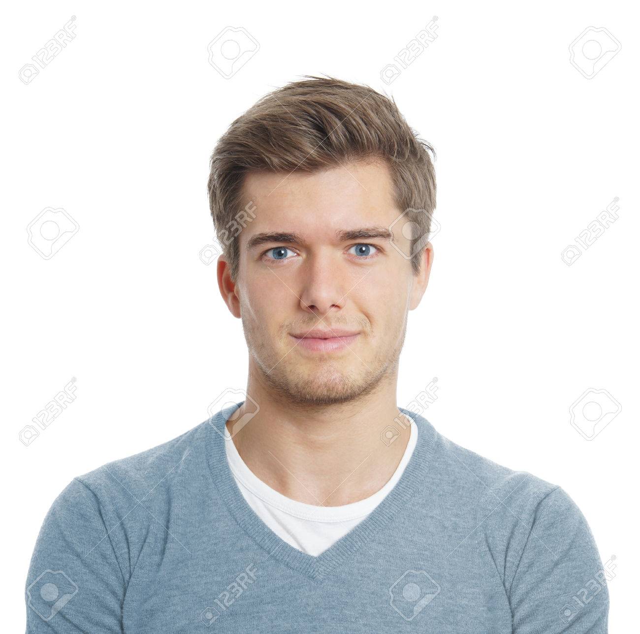 46238967 smiling young man looking pleased positive expression