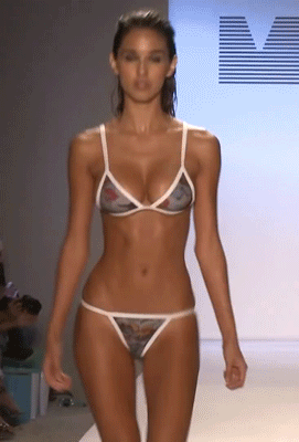 Its all about the boob bounce on the runway 13