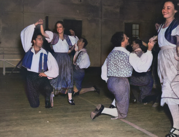 RiceFestivalDancers1940Colorized