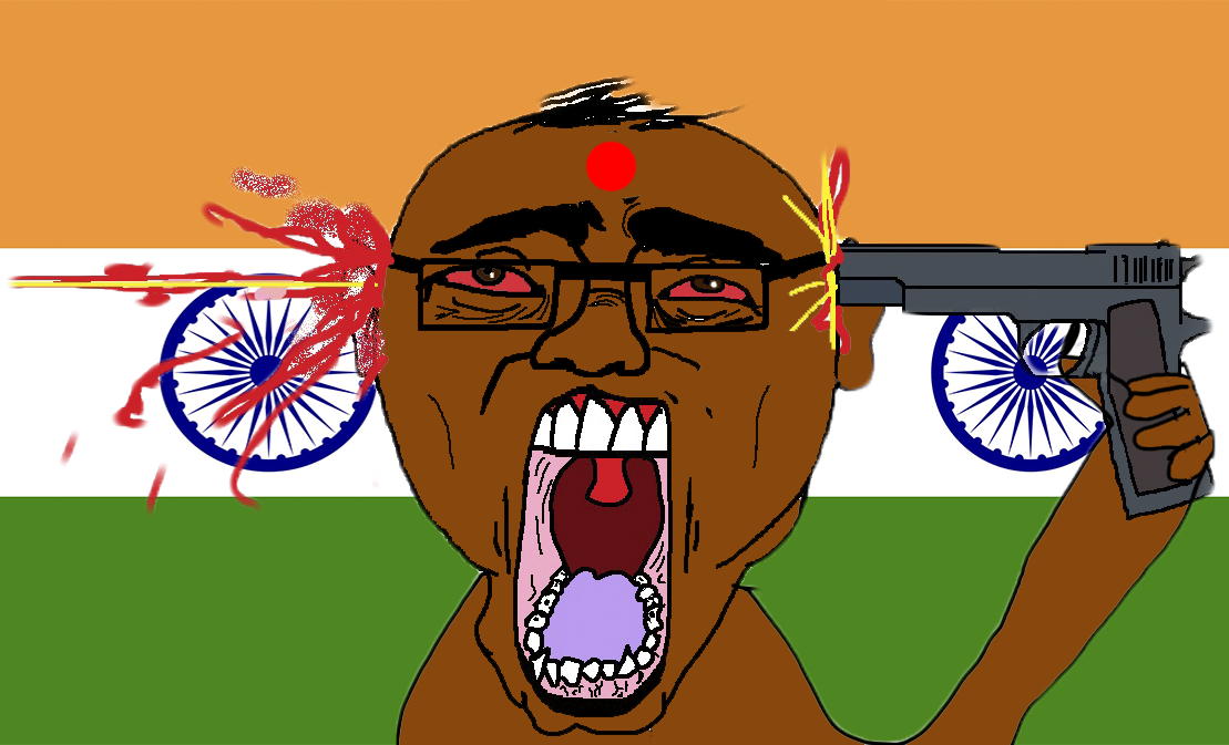 4330 arm bindi bloodshot eyes brown skin country dead flag glasses gun hair hand holding objec
