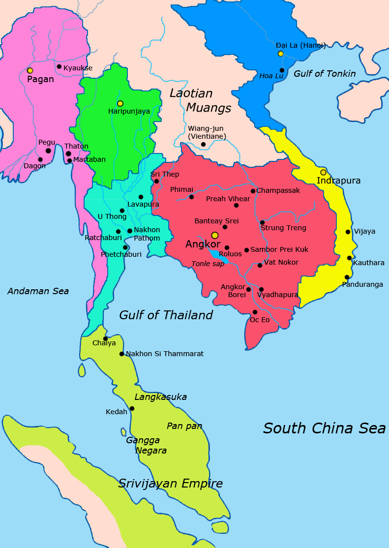 Map of southeast asia 1000   1100 CE