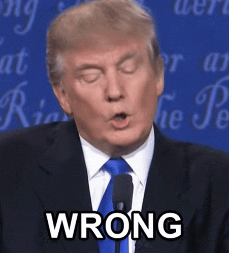 Donald trump wrong