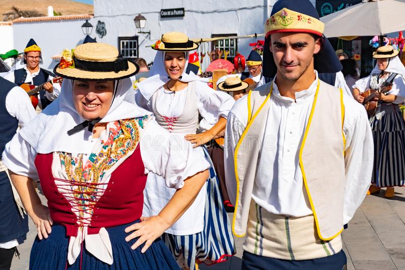 Lanzarote dec traditional dresst people folklore show old town teguise island canary islands s