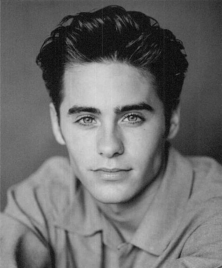 Young jared leto black and white headshot photo u1