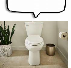 Toilet speech bubble