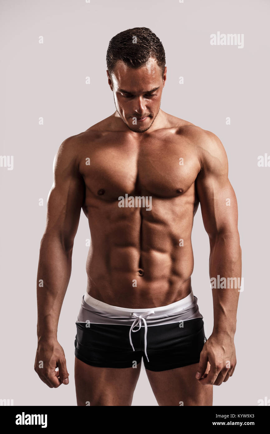 Portrait of muscular guy KYW9X3