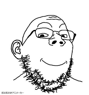 3054650 animated beard ear gif glasses smiling solo soyjak wholesome 3147