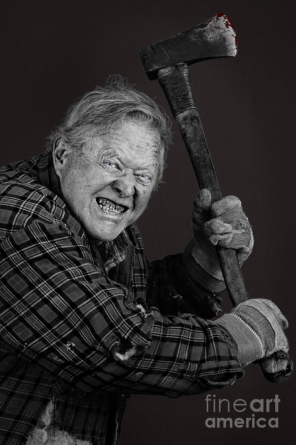 Crazy old man with axe sylvie bouchard