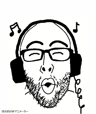 27623 animated byonbyon closed eyes glasses headphones music open mouth poyopoyo soyjak stubbl