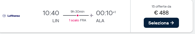 Milano a Almaty su Skyscanner