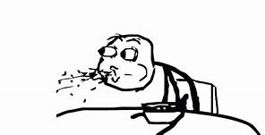 Cereal guy spitting