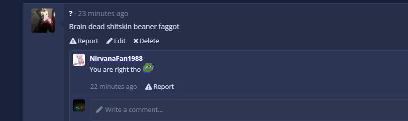 NirvanaFan1988 kys faggot