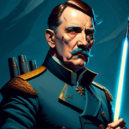 Hitler blue lightsaber