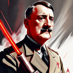 Hitler red lightsaber