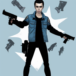 Elliot rodger with pistols