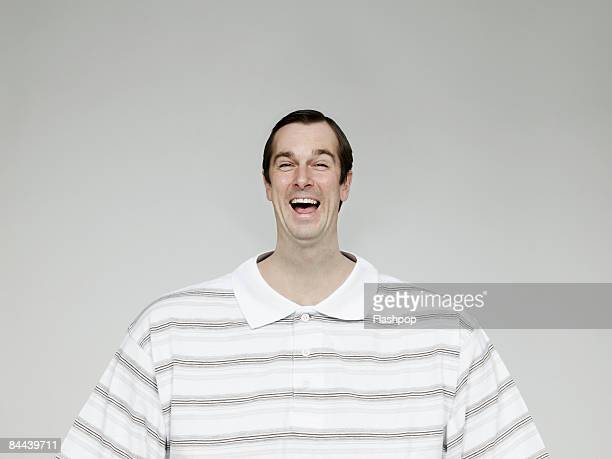 Portrait of man with small head