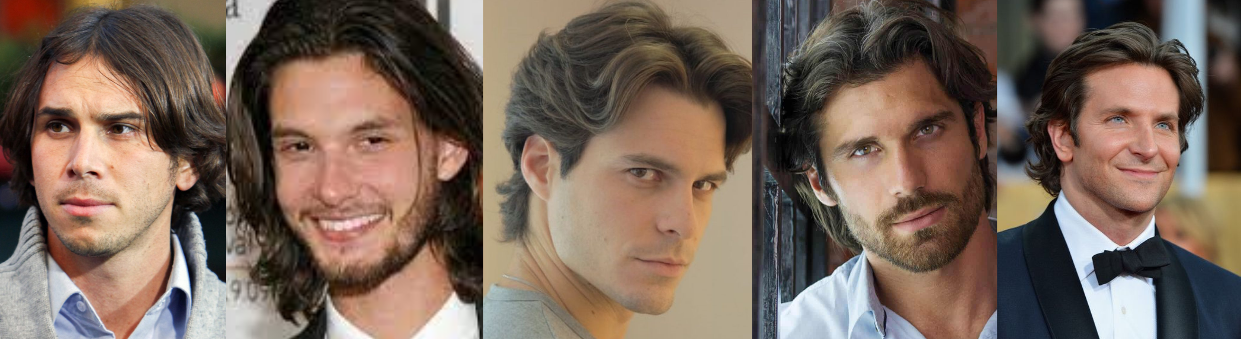 Long hair quarter to middle aged men