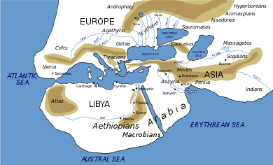 Herodotus world map en