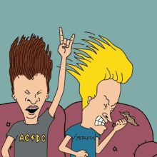 Beavis and butthead headbanging