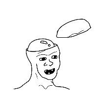 Brainlet skull cap off smooth brain thumbnail