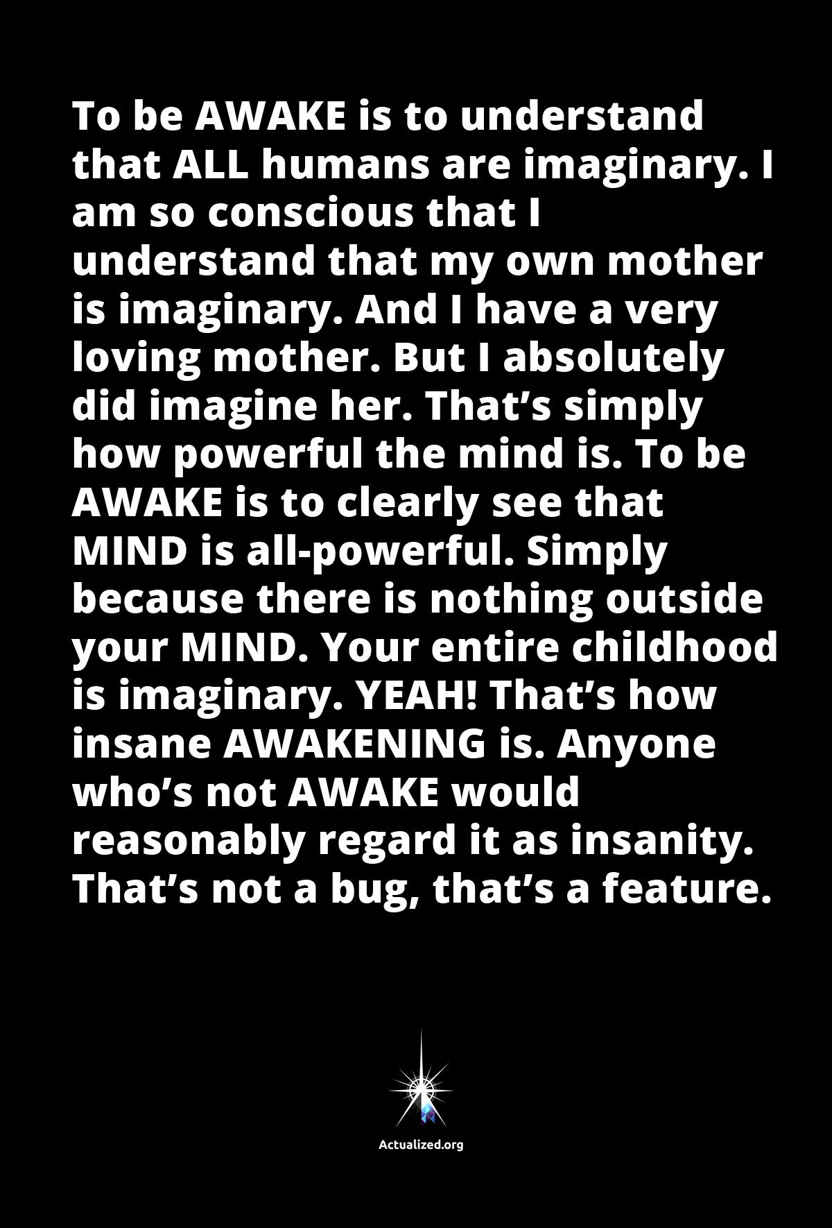 Leo quote all humans are imaginary 01