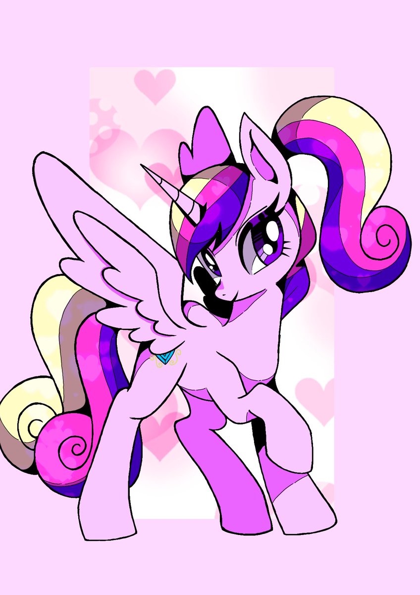 3122341  safe artist colon stacy 165cut princesscadance alicorn pony abstractbackground fema