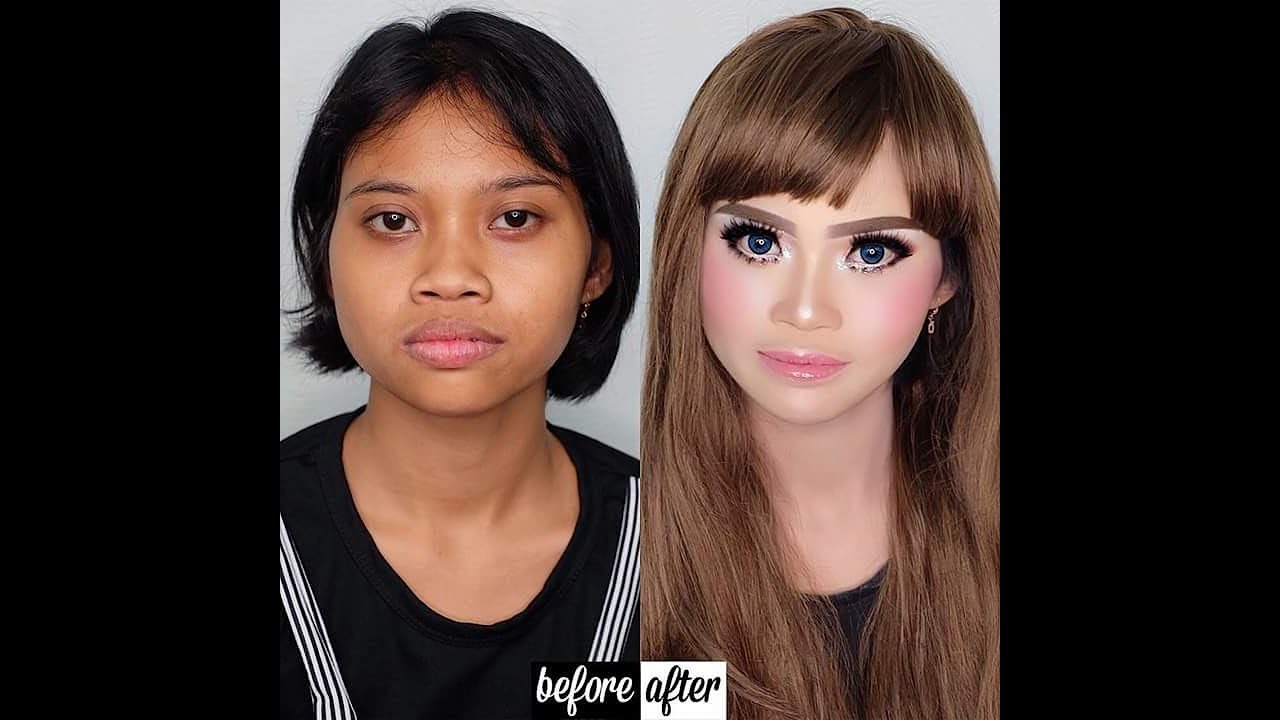 Asian makeup before after